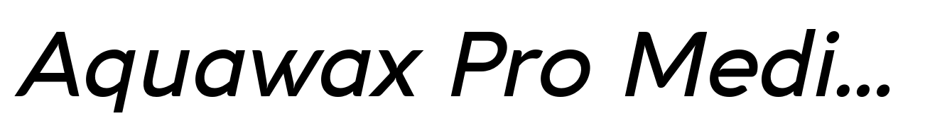 Aquawax Pro Medium Italic